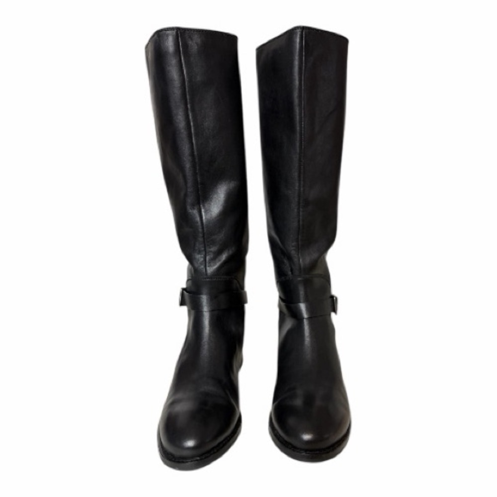 Cole Haan Briarcliff Women's Black Leather Knee-High Boots Equestrian 8 - Picture 2 of 12